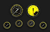 AutoCross Yellow Six Gauge Set 351 AX351YBLF