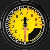 Classic Instruments AutoCross Yellow 2 5/8" Tachometer AX383YBLF