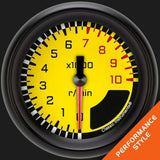 Classic Instruments AutoCross Yellow 2 5/8" Tachometer AX383YBPF