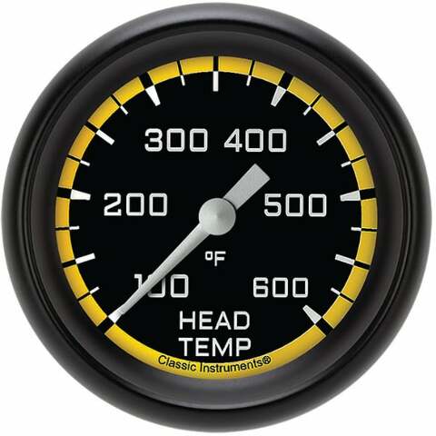Classic analog gauge set black