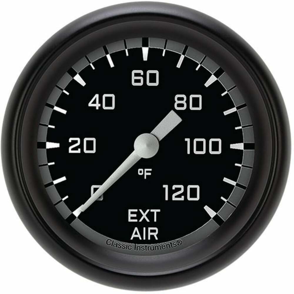 Classic analog gauge set black