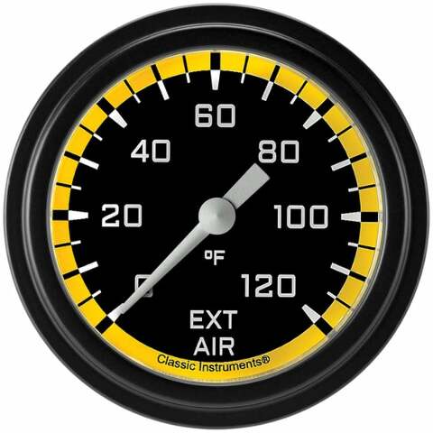 Classic analog gauge set black