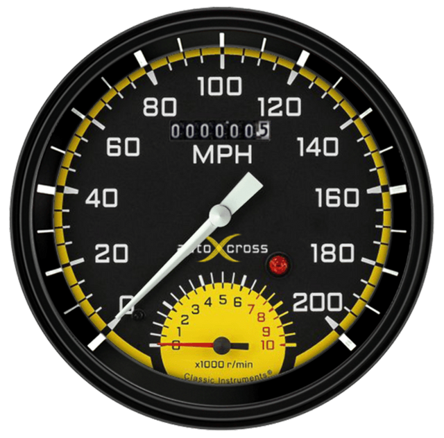 AutoCross Yellow 4 5/8" Speedtachular AX50YBLF