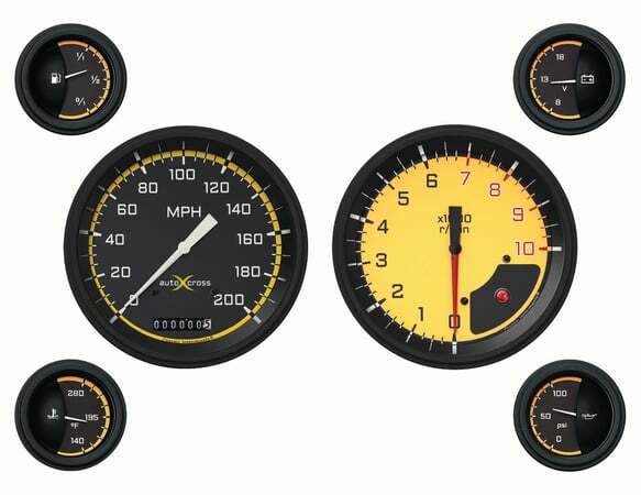 Classic Instruments analog dash gauge set black