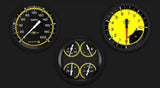 AutoCross Yellow Three Gauge Set AX53YBLF