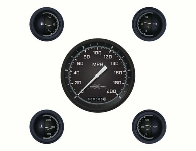 Classic Instruments analog dash gauge set black