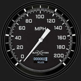 AutoCross Gray 4 5/8" Speedometer with Information Screen AX56DGBLF