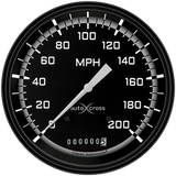 AutoCross Gray 4 5/8" Speedometer AX56GBLF