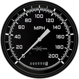 t AutoCross Gray 4 5/8" Speedometer AX56GBLF Classic Instruments