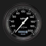AutoCross Gray 3 3/8" Speedometer with Information Screen AX57DGBLF