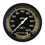 AutoCross Yellow 3 3/8" Speedometer AX57YBLF
