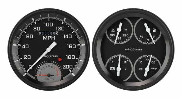 AutoCross Gray Two Gauge Set AX62GBLF