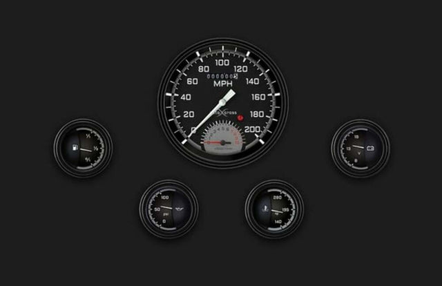 t Auto Cross Gray 4 5/8" Speedtachular AX65GBLF Classic Instruments