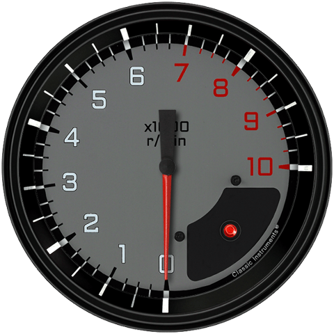 AutoCross Gray 4 5/8" Tachometer AX71GBLF