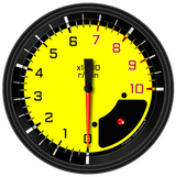 AutoCross Yellow 4 5/8" Tachometer AX71YBLF