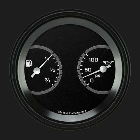AutoCross Gray 3 3/8" Fuel & Oil Dual AX72GBLF