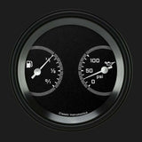 t AutoCross Gray 3 3/8" Fuel & Oil Dual AX72GBLF Classic Instruments