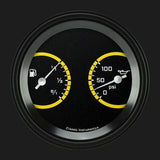 AutoCross Yellow 3 3/8" Fuel & Oil Dual AX72YBLF