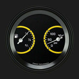 t AutoCross Yellow 3 3/8" Fuel & Oil Dual AX72YBLF Classic Instruments