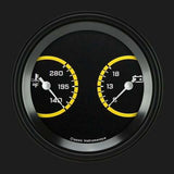 AutoCross Yellow 3 3/8" Temp & Volt Dual AX74YBLF