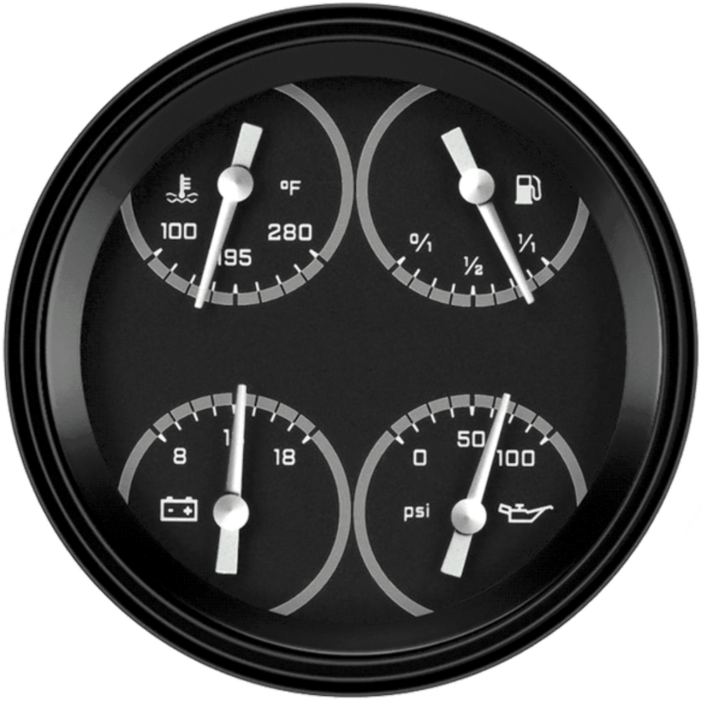 AutoCross Gray 4 5/8" Quad AX75GBLF