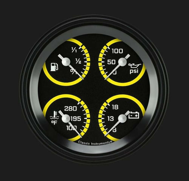 AutoCross Yellow 3 3/8" Quad AX79YBLF
