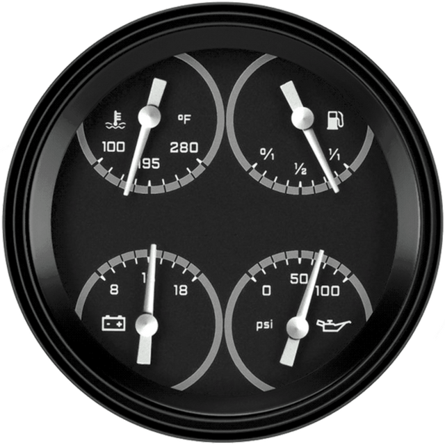AutoCross Gray 4 5/8" Quad AX78GBLF