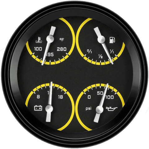 AutoCross Yellow 4 5/8" Quad AX78YBLF