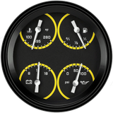 t AutoCross Yellow 4 5/8" Quad AX78YBLF Classic Instruments