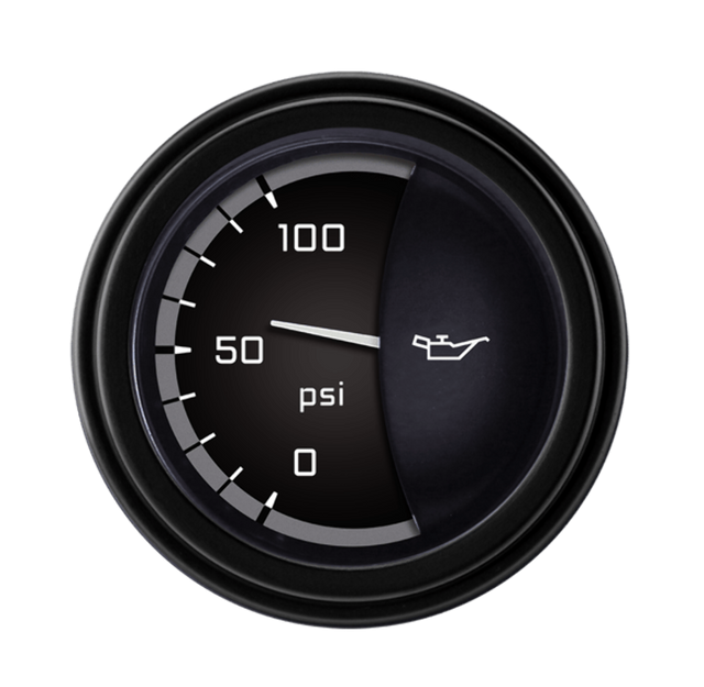 AutoCross Gray 2 1/8" Oil Pressure AX81GBLF