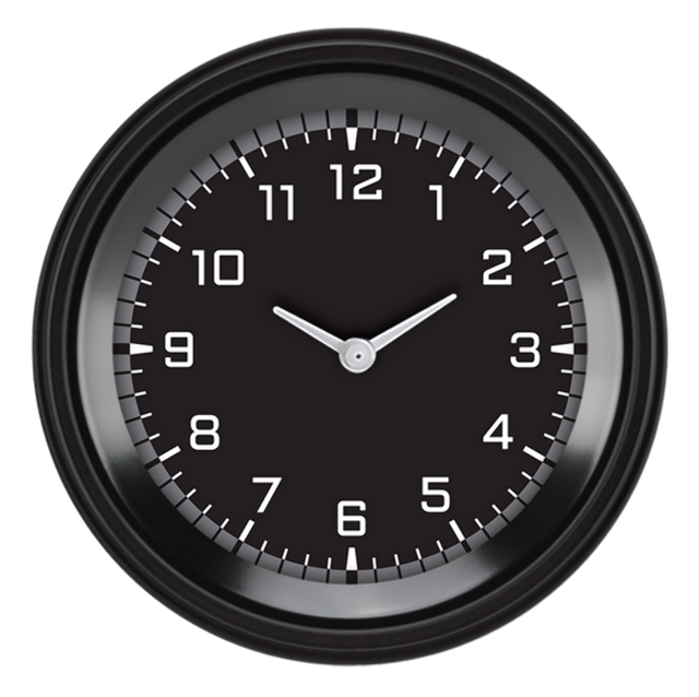 AutoCross Gray 3 3/8" Clock AX93GBLF