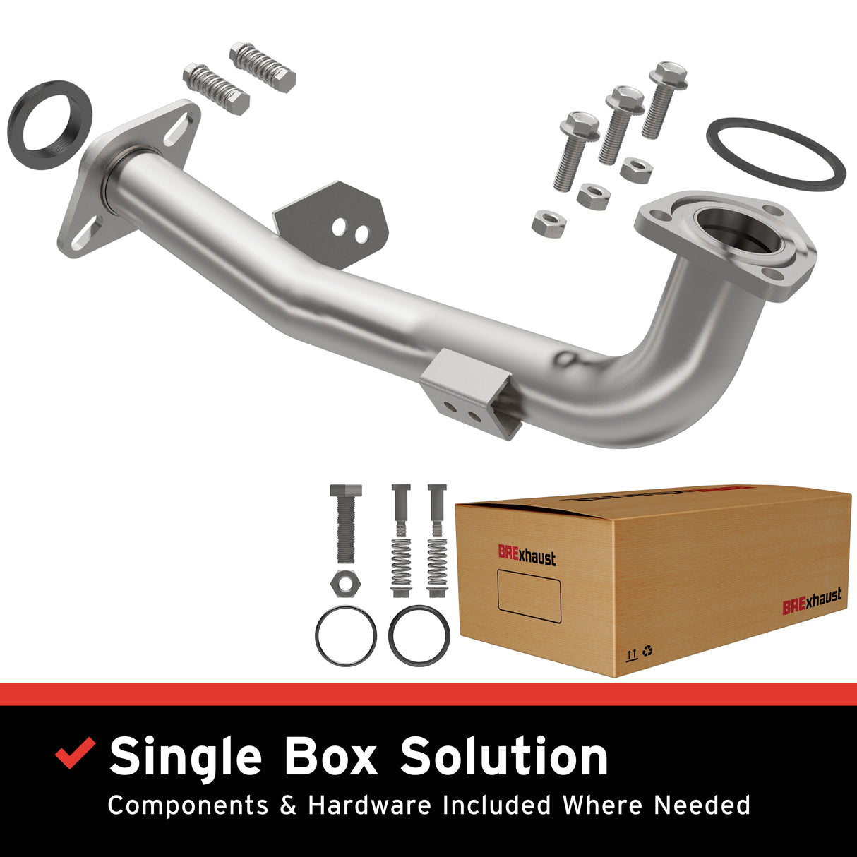 1988-1995 Honda Civic Direct-Fit Front Pipe Kit 107-0119 stainless steel