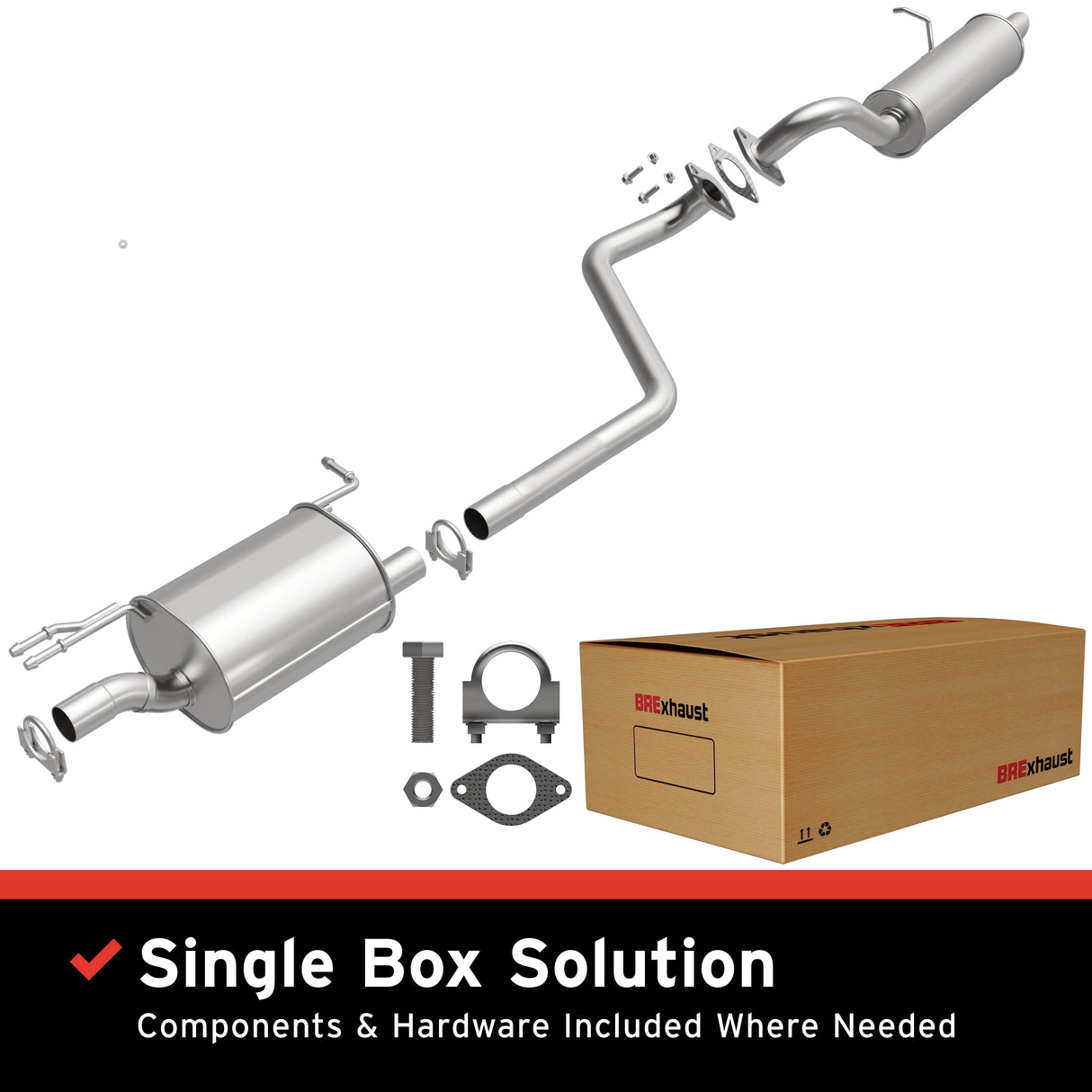 2014-2019 Kia Soul Direct-Fit Replacement Exhaust System 106-0845 aluminized steel