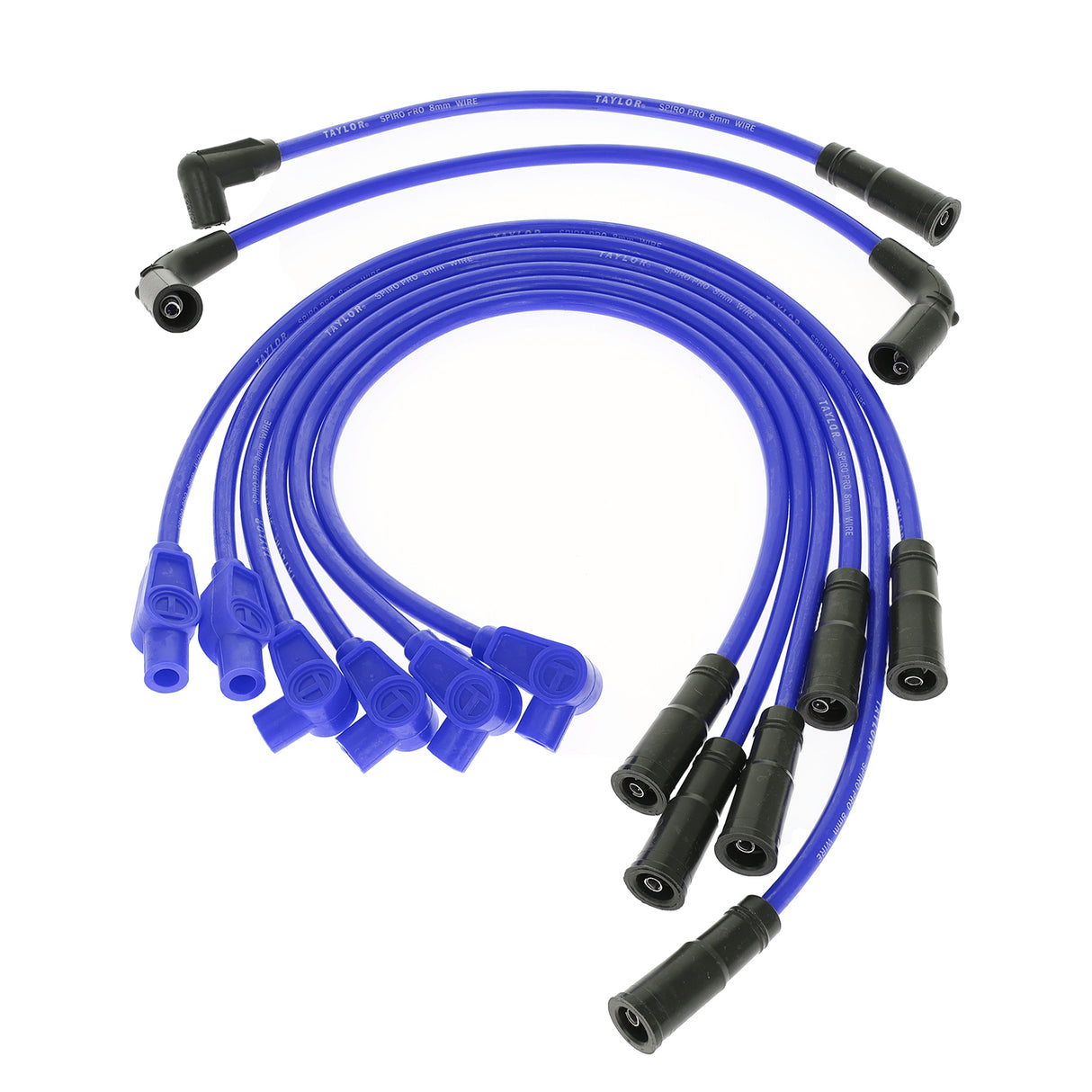 Spark Plug Wire Set Universal 8mm Silicone Spiro Pro 350 ohm/ft Blue 74635