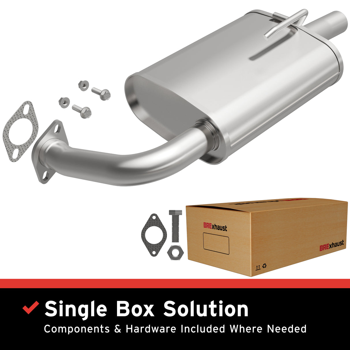 2007-2009 Nissan Altima Direct-Fit Muffler Kit 108-0048 aluminized steel