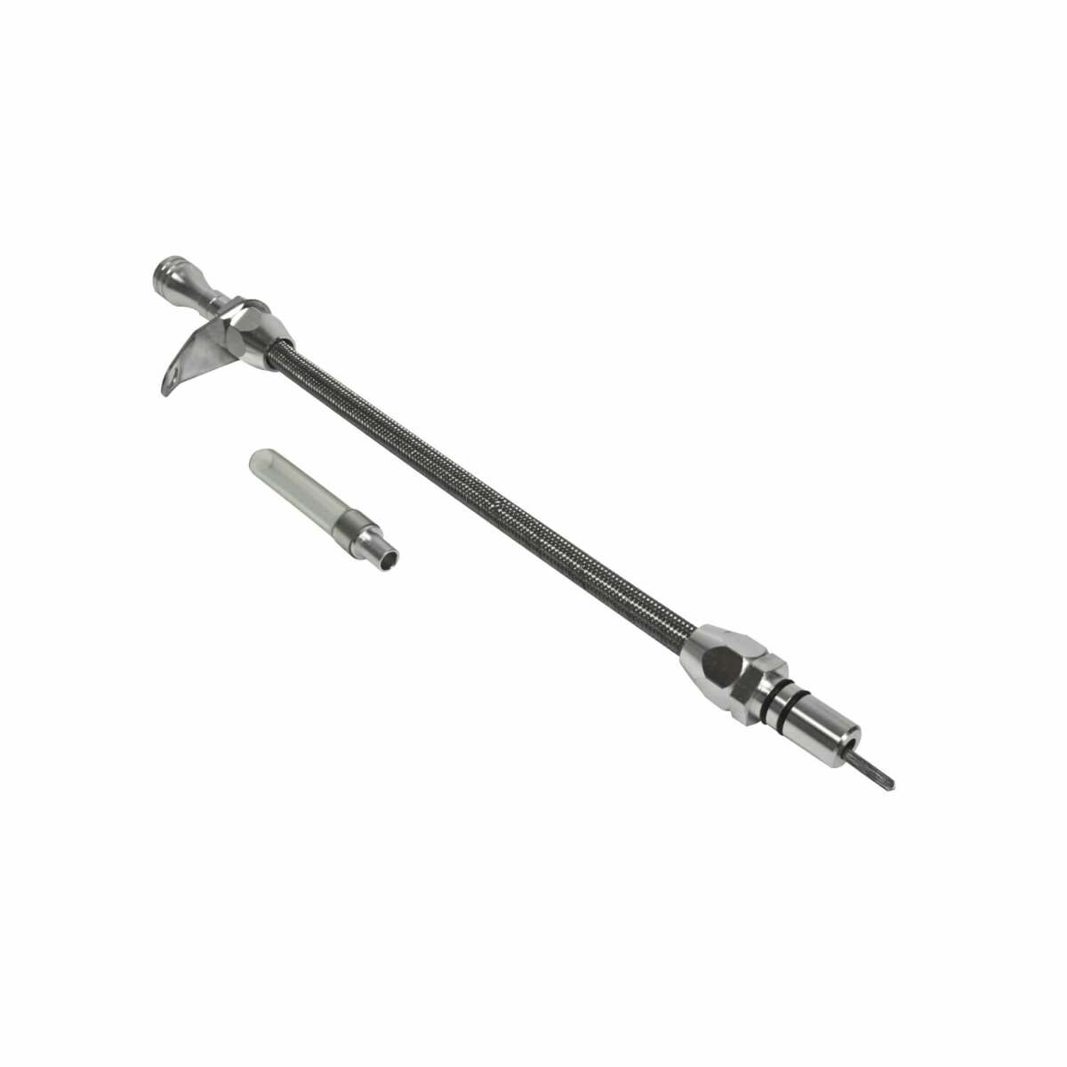 Billet Aluminum/Stainless Steel Braided Transmission Dipstick-GM billet aluminum stainless steel