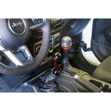 Billet Extended Transfer Case Handle & Shift Knob billet aluminum black anodized