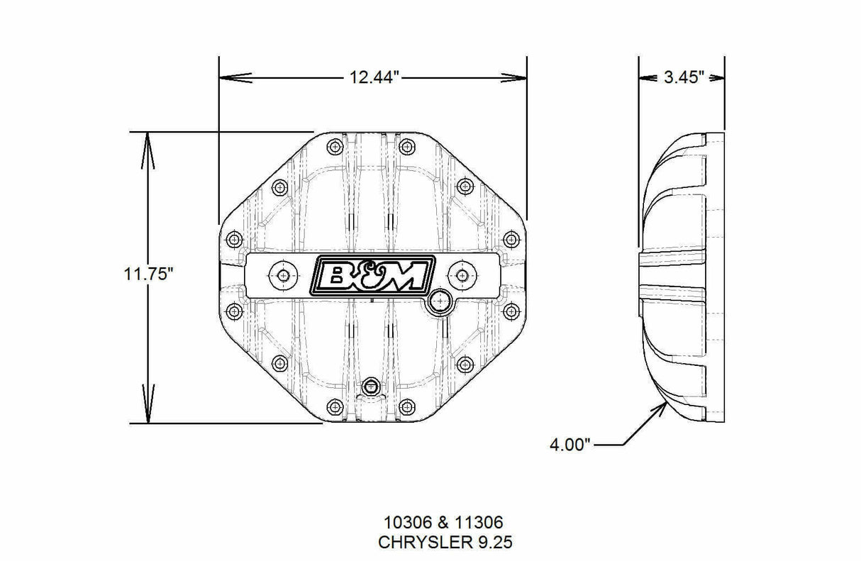 Hi-Tek Aluminum Differential Cover for Chrysler 9.25-inch