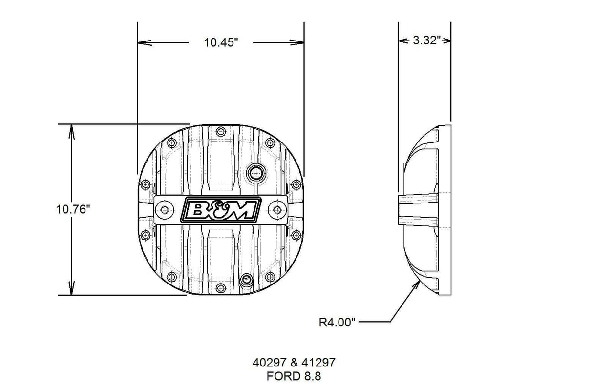 Hi-Tek Aluminum Differential Cover for Ford 8.8-inch