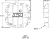 Hi-Tek Aluminum Differential Cover for Ford Super 8.8 - Black aluminum black anodized