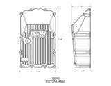 Hi-Tek Deep Trans Pan for Toyota AB60 Transmission aluminum black anodized