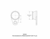 t B&M TRANSMISSION SPEEDOMETER PORT PLUG - 20298 B&M