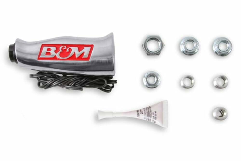 t B&M Universal T-Handle - Brushed with 12V Switch - 80658 B&M