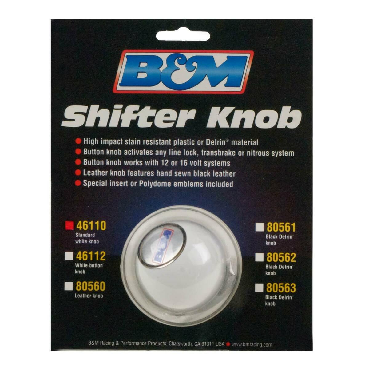 B&M White Shifter Knob