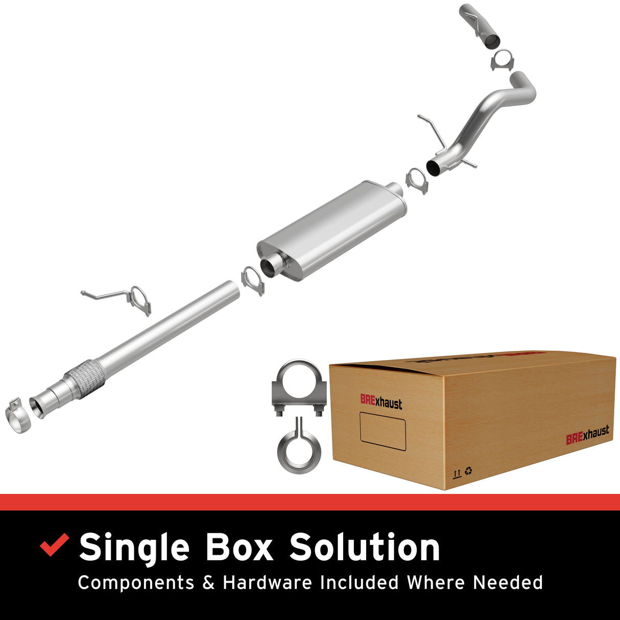 2009-2014 Chevy Suburban 1500 Direct-Fit Replacement Exhaust System 106-0291 steel