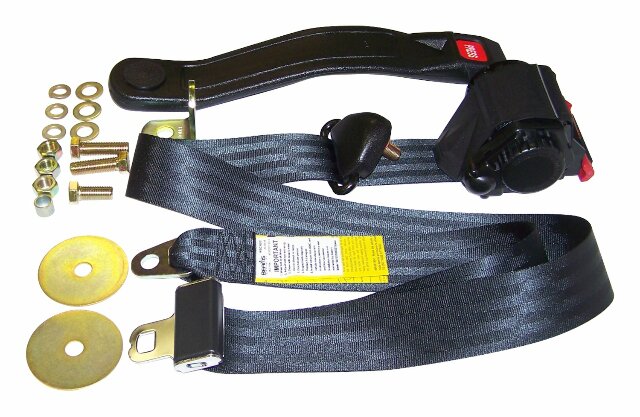 Jeep Vintage - Fabric Black Seat Belt - BELT3B