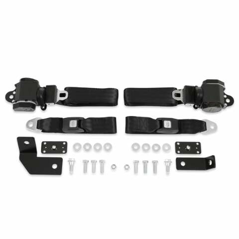 1960-1966 Chevrolet C10 Panel; Seat Belt Kit - 3 Pt BELTKT4-3BLACK