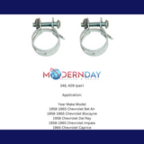 Fits 1958 - 1965 Chevrolet Full Size By-pass Hose Clamps BHH400