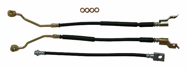 Crown Automotive - Steel Black Brake Hose Kit - BHK5