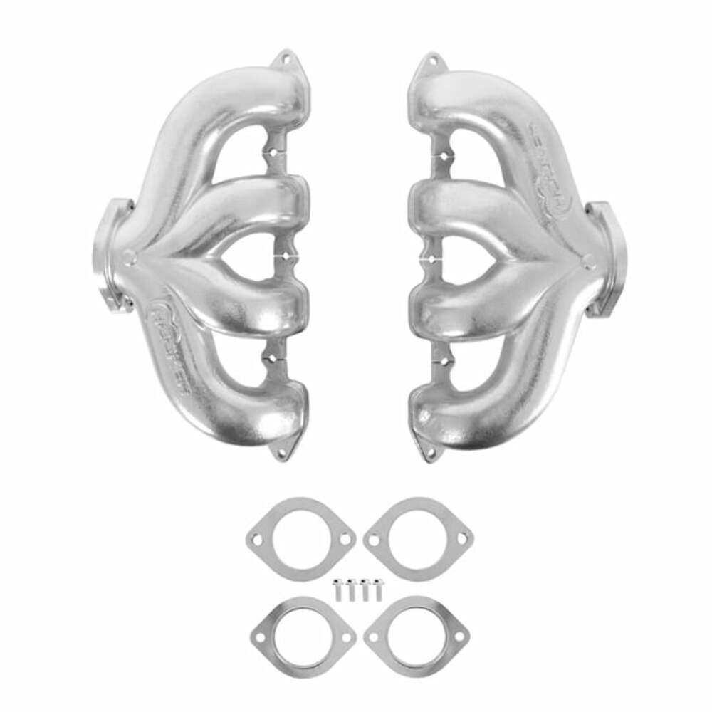 Hooker LT Swap Exhaust Manifolds -Center Dump-Silver Ceramic-Multi-Fit-2.50-BHS5189 black